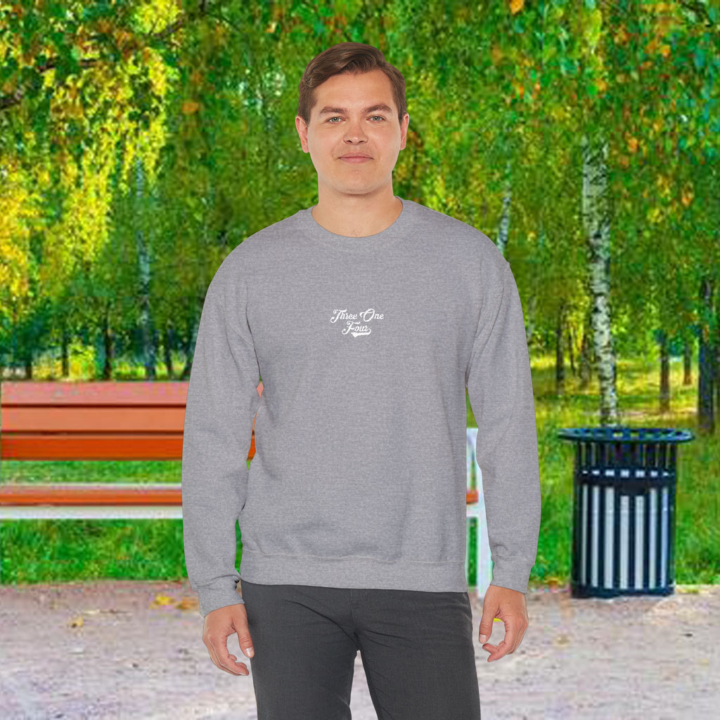 Three One Four Crewneck Sweatshirt — Minimal Script Chest Logo - 314 Originals