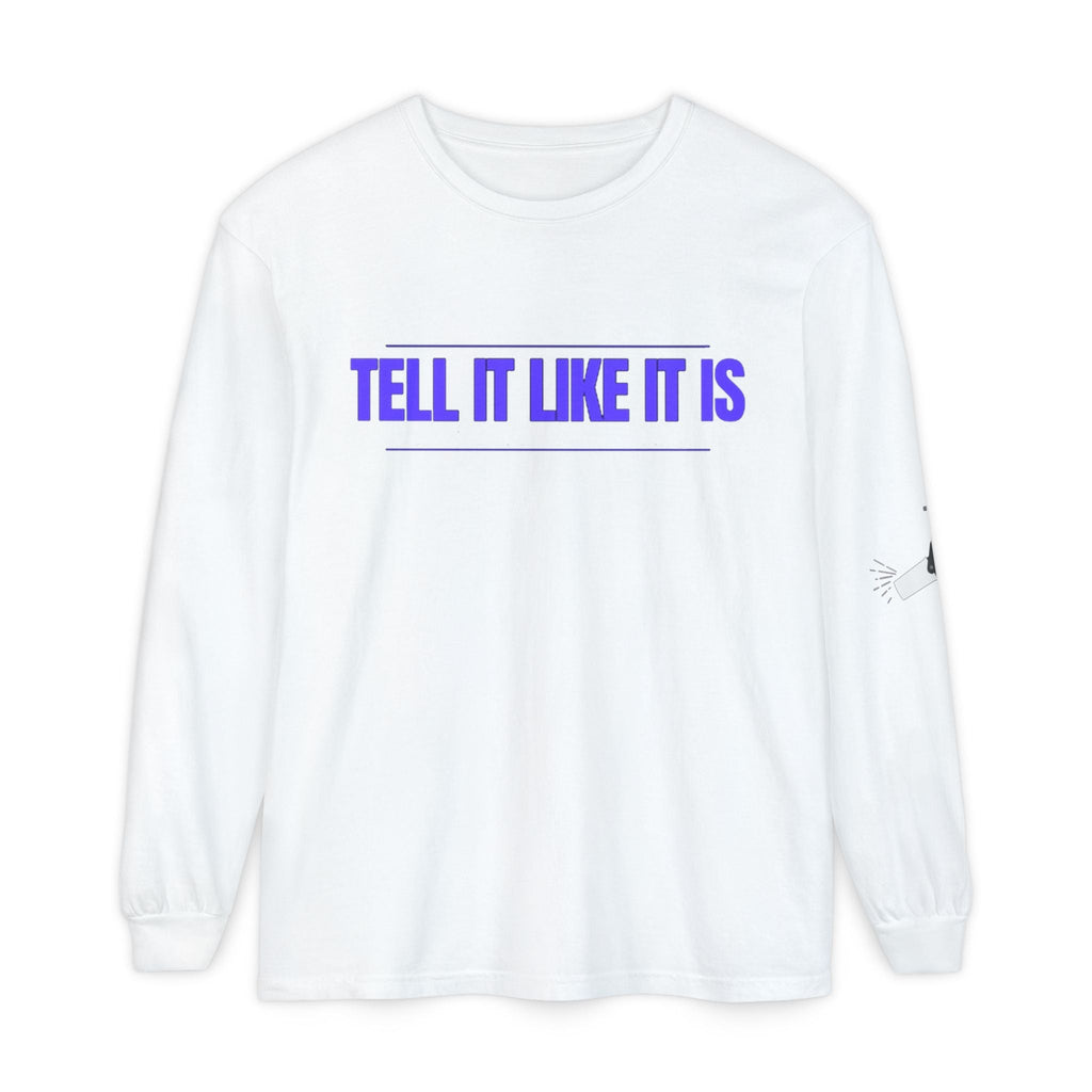 Tell It Like It Is Long Sleeve Tee — "No Scripts... No Filters... No Bullsh*t" Statement Shirt Printify Long-sleeve  314 Originals