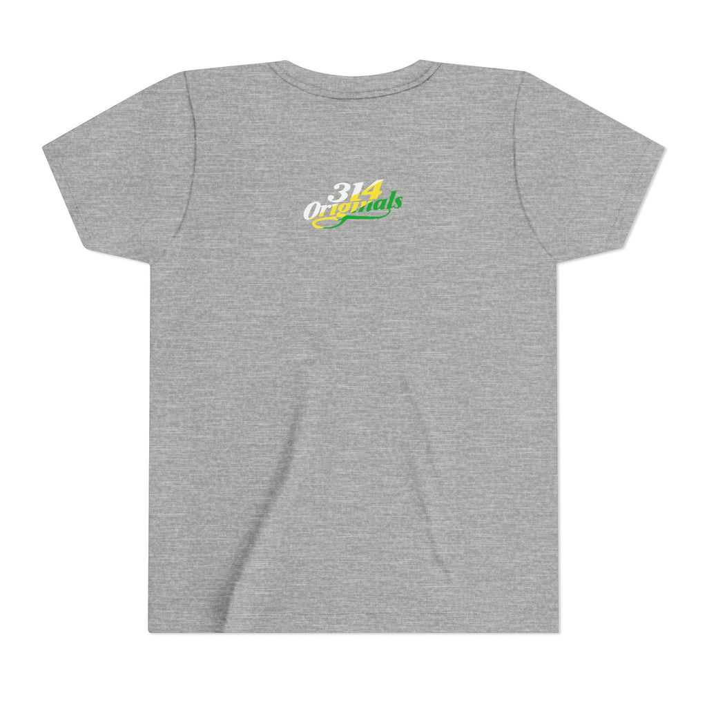 Girl's "Favorite Kid" Retro Yellow & Green Graphic T-Shirt