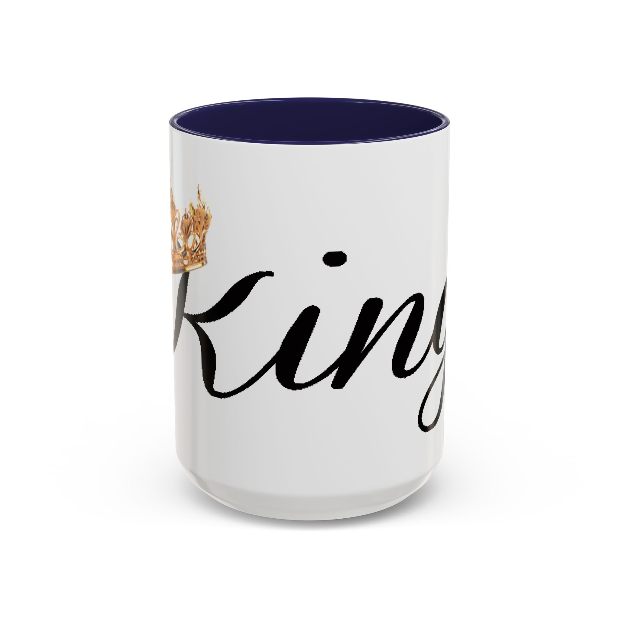 King Script Accent Coffee Mug — Crowned 'King' Ceramic Coffee Cup (11/15oz) - 314 Originals