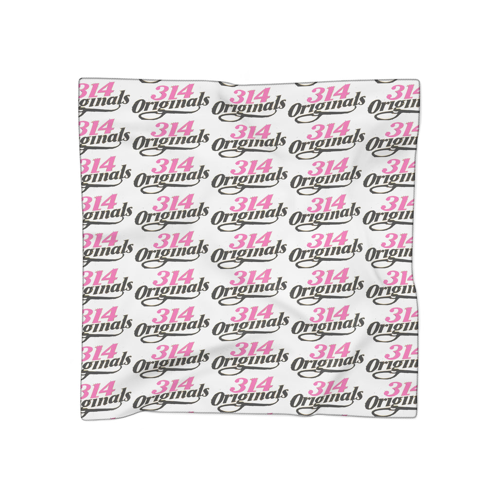 314 Logo Scarf — Pink & Black Poly Scarf - 314 Originals