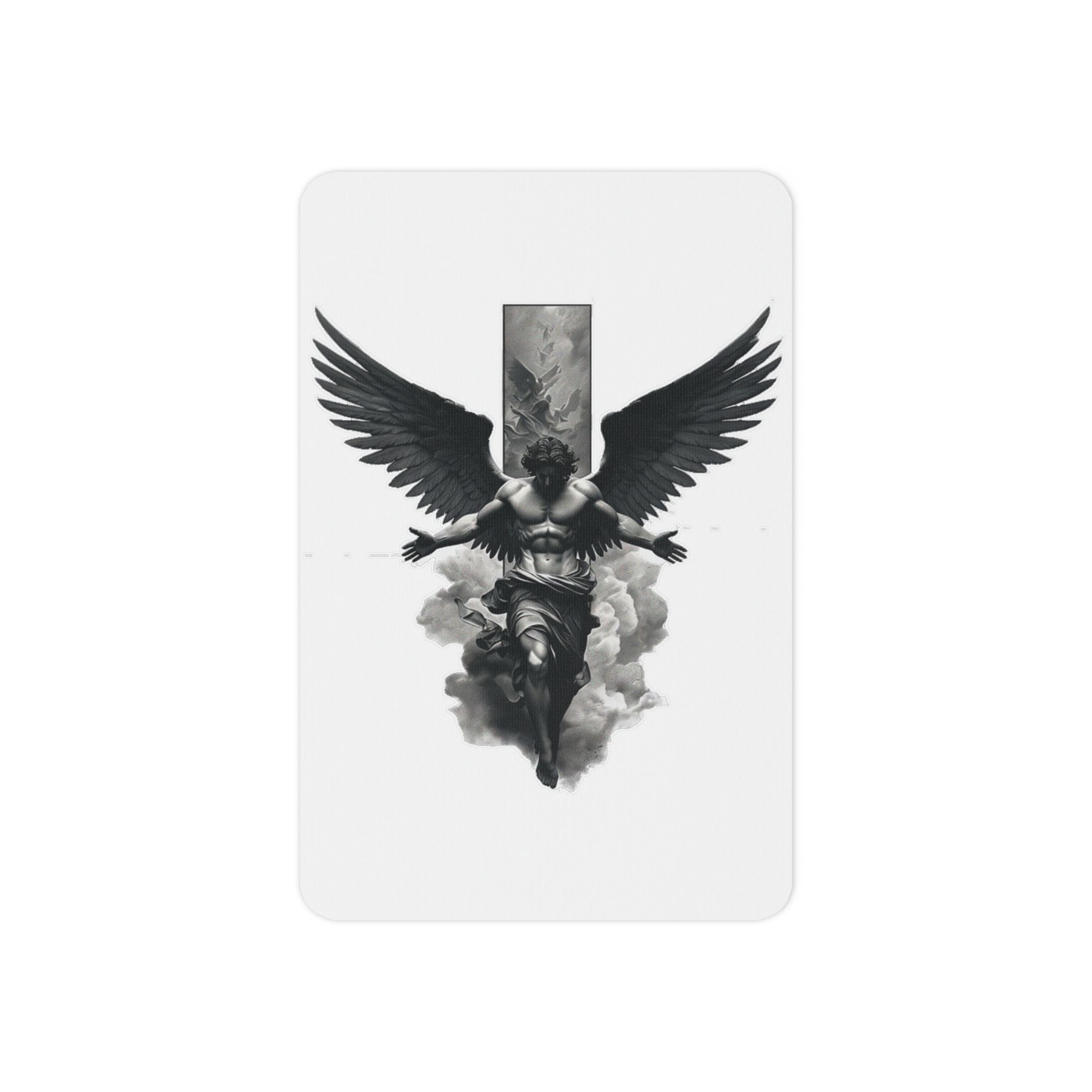 Angel Wing Temporary Tattoo — Black & Grey Fallen Angel Design - 314 Originals
