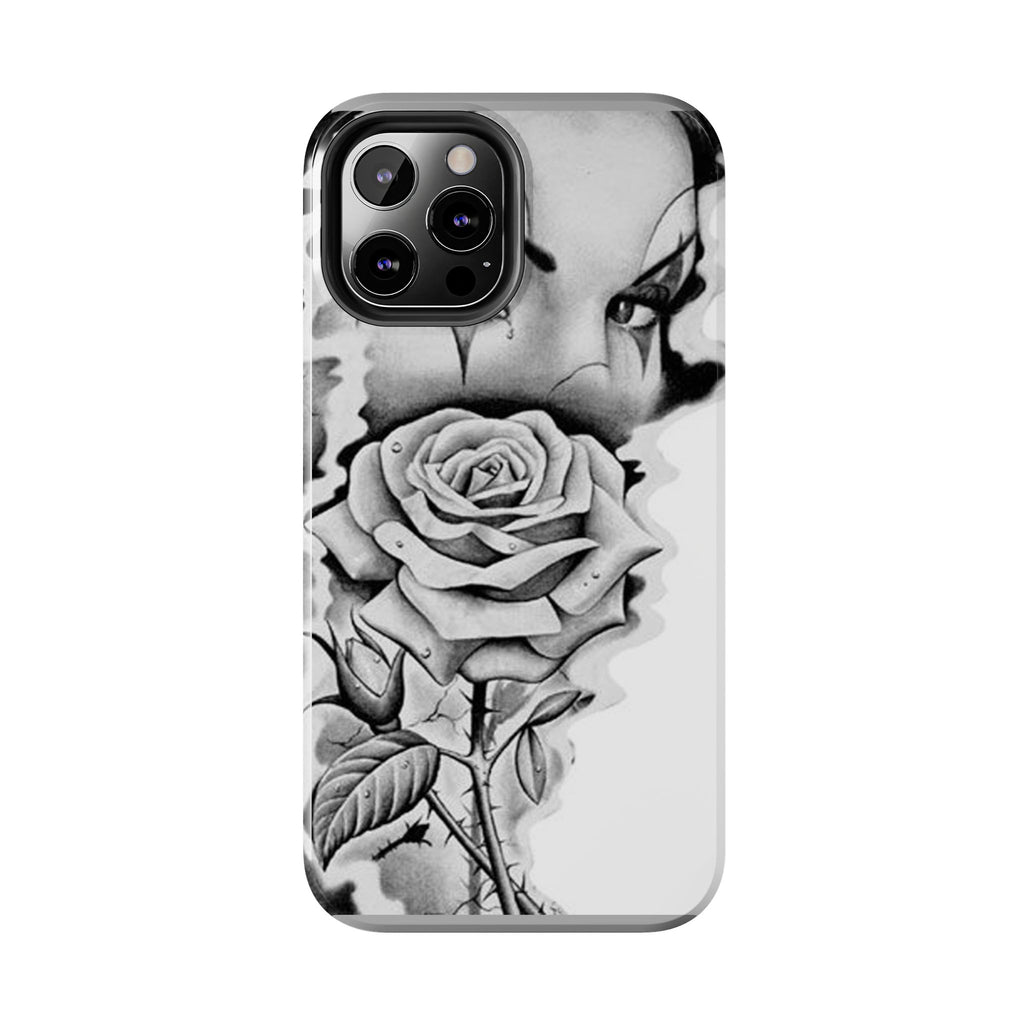 Noir Clown Face with Rose Shockproof Phone Cover - 314 Originals