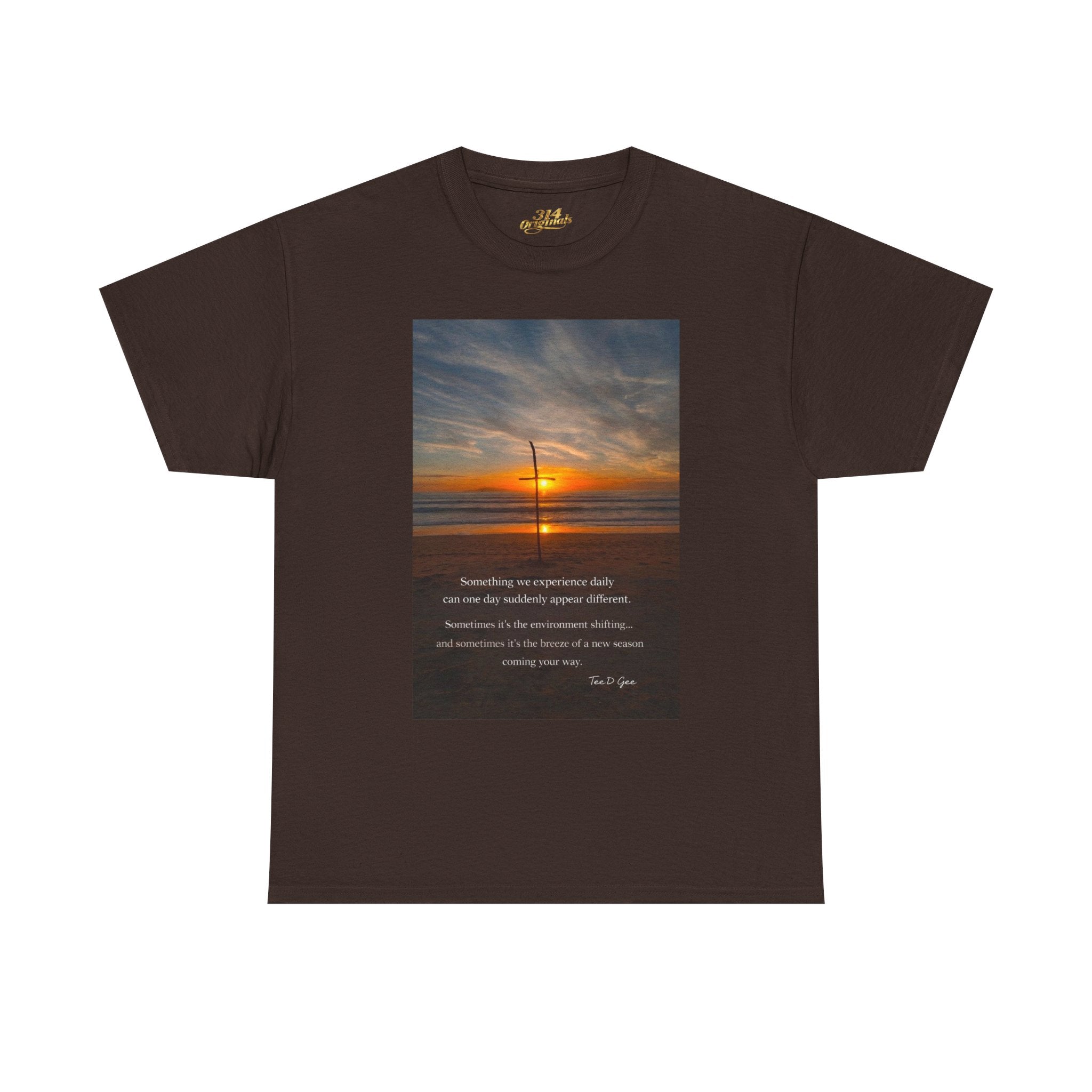 Sunset Beach Quote T‑Shirt — Inspirational Ocean Sunrise Tee - 314 Originals