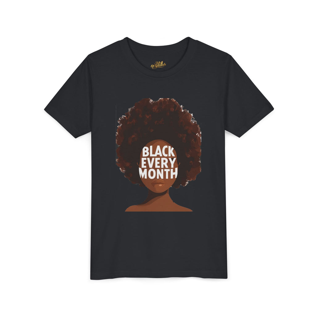Black Every Month Youth Tee — Afro Pride Kids T-Shirt
