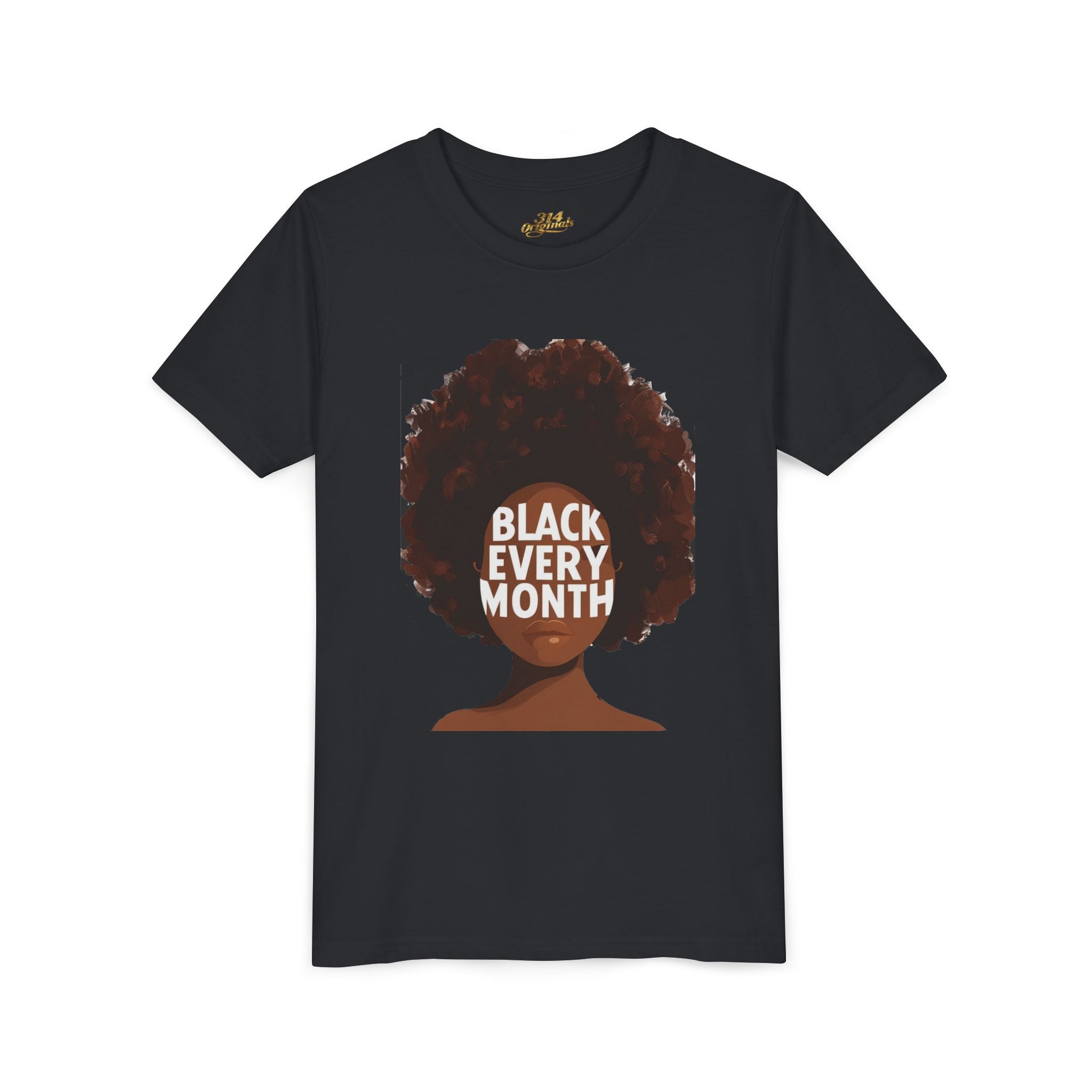 Black Every Month Youth Tee — Afro Pride Kids T-Shirt