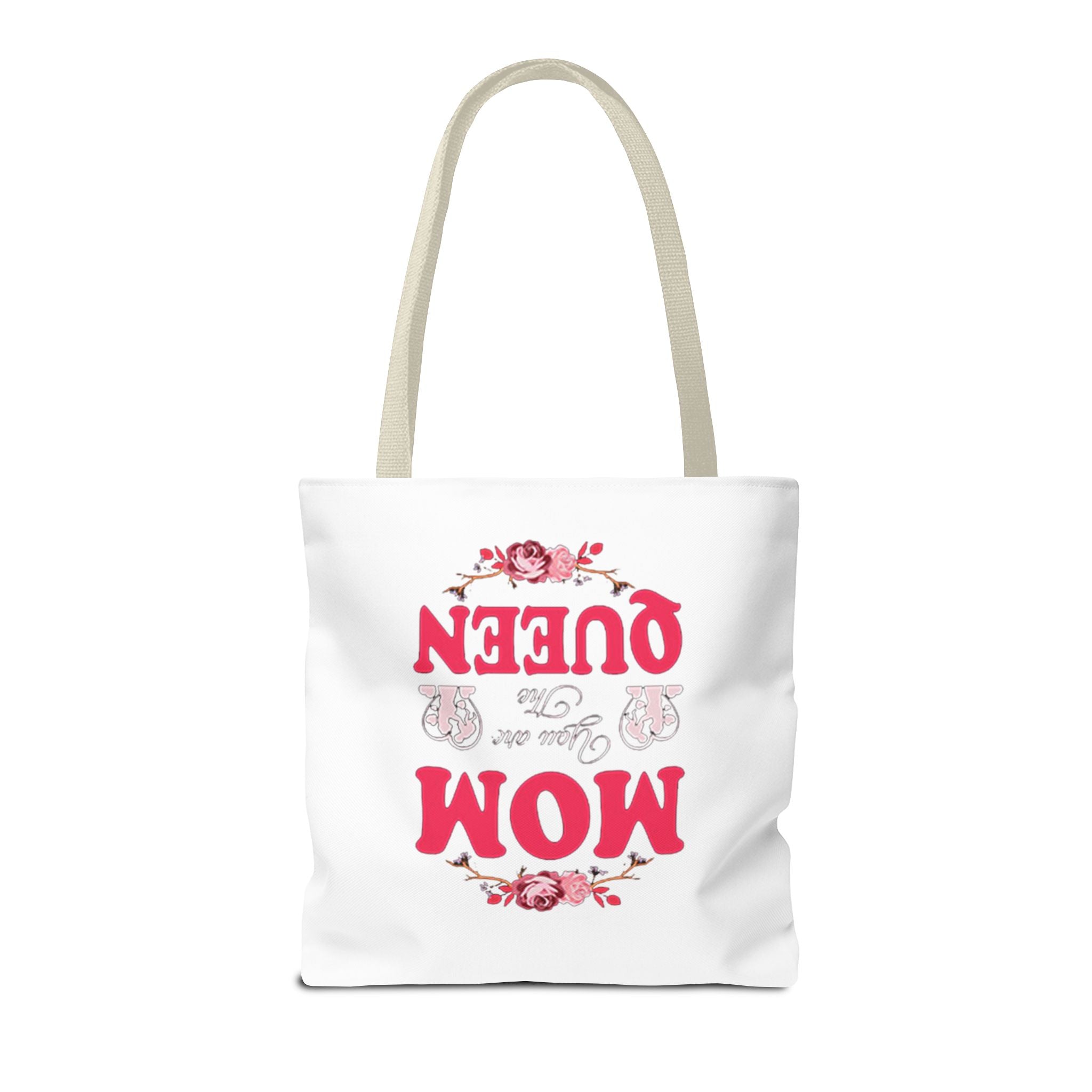 "Mom You're the Queen" Floral Mother's Day Tote Bag Printify Bags  314 Originals