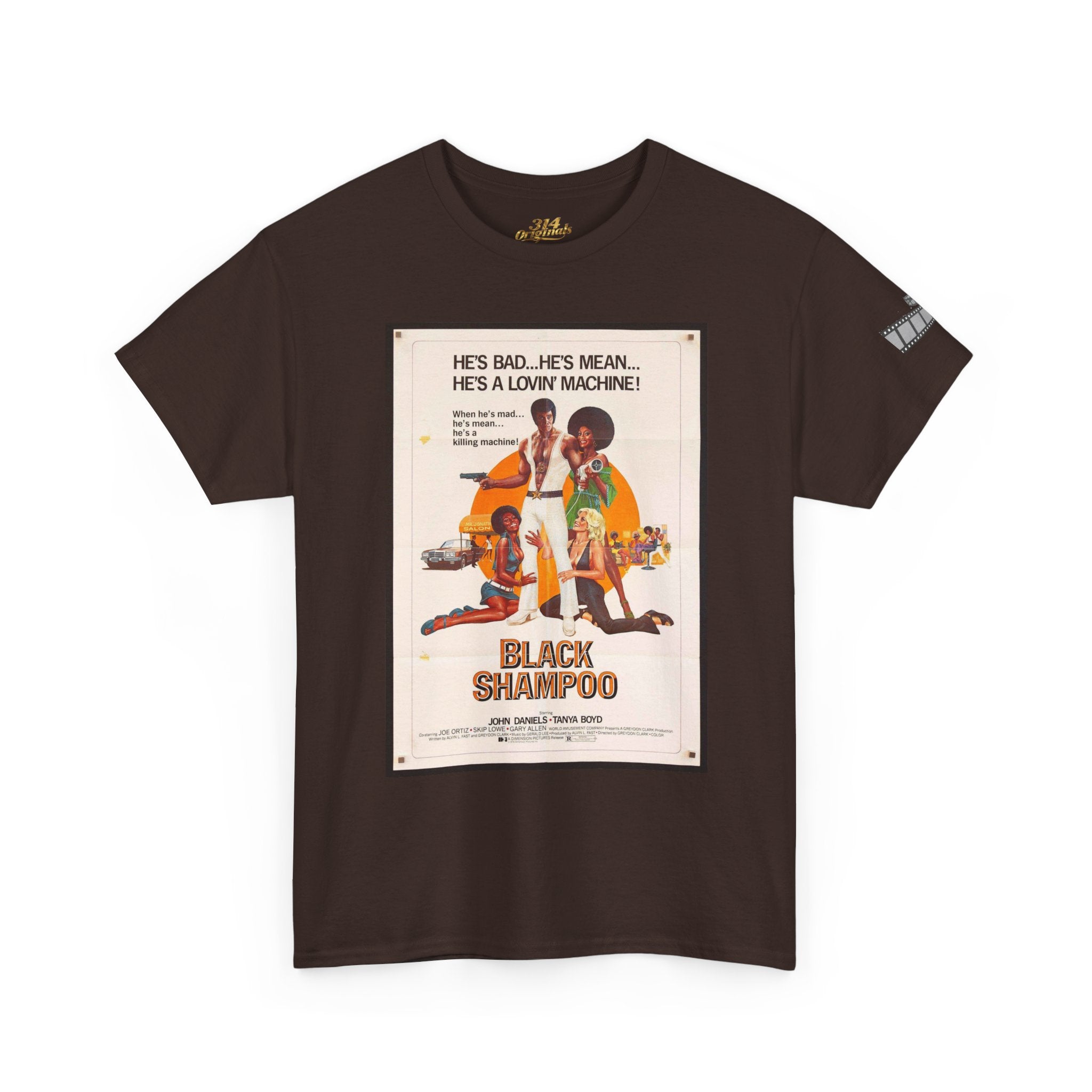 Black Shampoo Retro Poster Tee — Vintage Movie Graphic T-Shirt Printify T-Shirt  314 Originals
