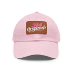 314 Originals Leather Patch Dad Hat — Retro Script Baseball Cap - 314 Originals