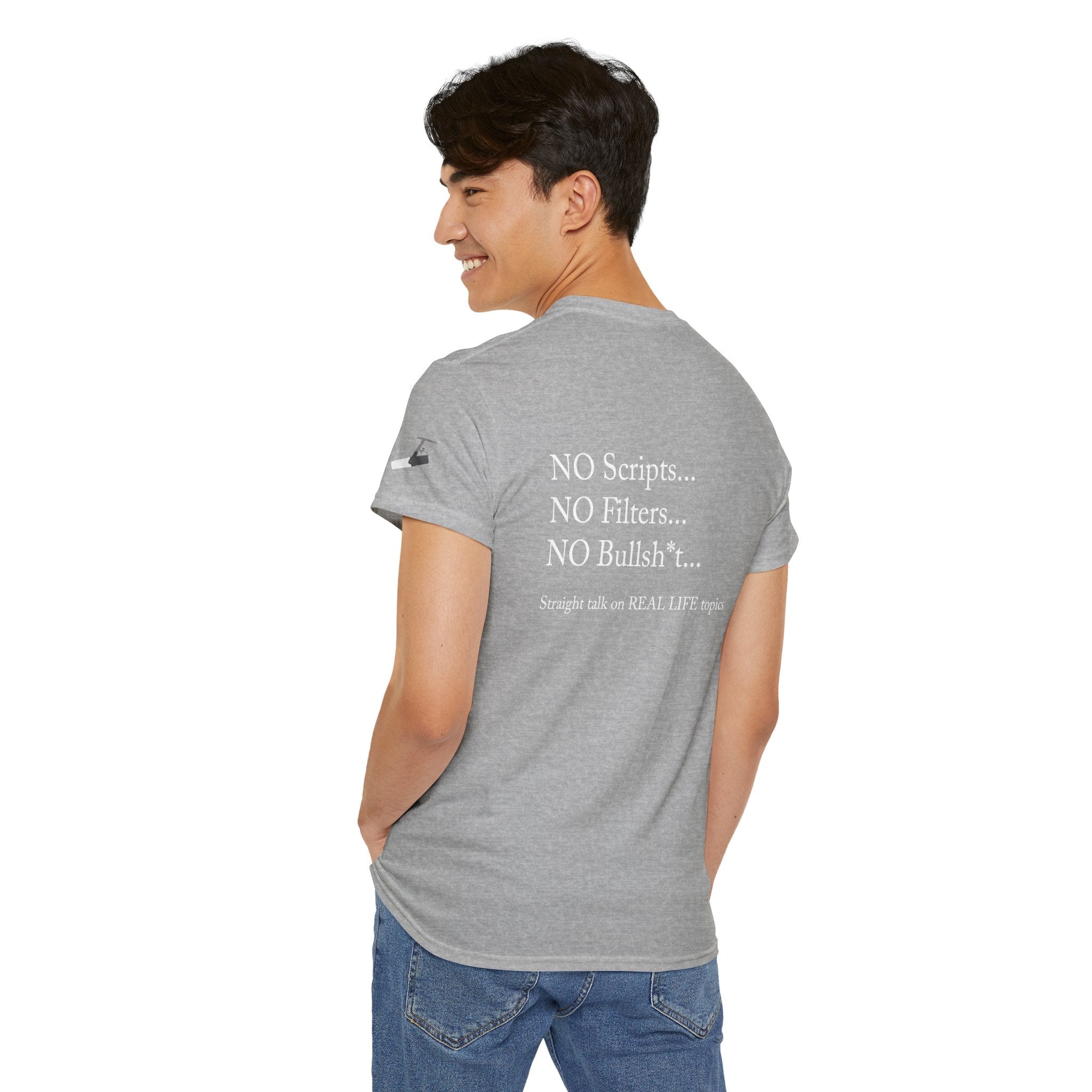 Tell It Like It Is Podcast — Bold Statement Graphic T‑Shirt ("No Scripts… No Filters… No Bullsh*t") Printify T-Shirt  314 Originals