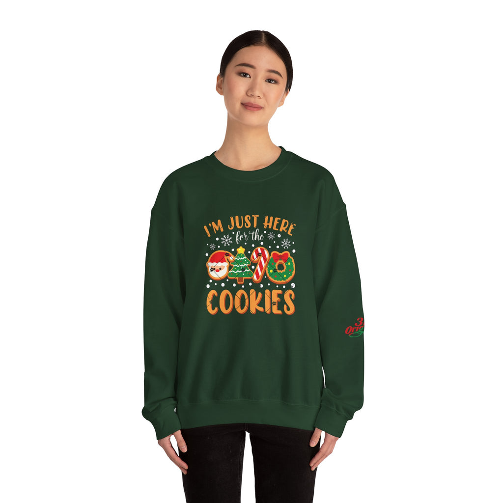 Christmas Cookie Sweatshirt - "I'm Just Here for the Cookies" Holiday Crewneck - 314 Originals