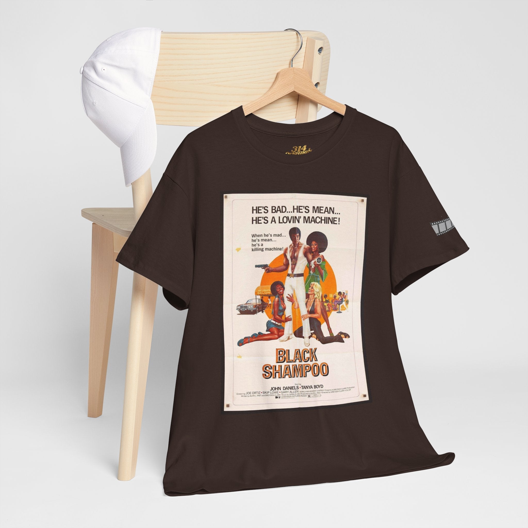 Black Shampoo Retro Poster Tee — Vintage Movie Graphic T-Shirt Printify T-Shirt  314 Originals
