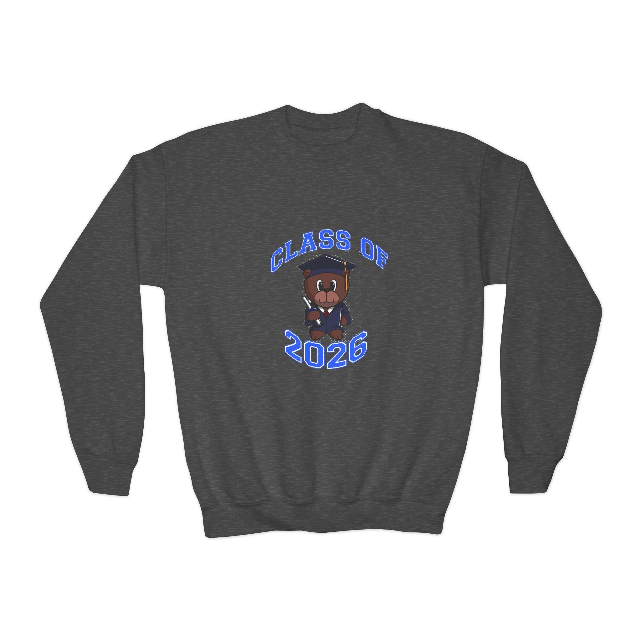 Class of 2026 Youth Crewneck Sweatshirt – Graduation Bear Design