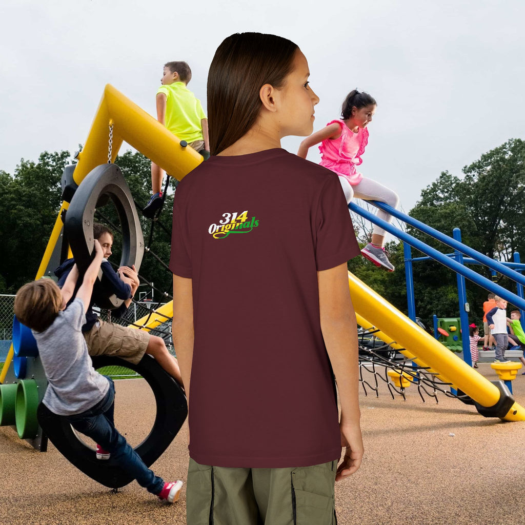 Girl's "Favorite Kid" Retro Yellow & Green Graphic T-Shirt