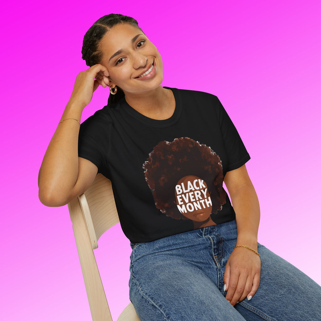 Black Every Month T-Shirt — Afrocentric Pride Graphic Tee - 314 Originals