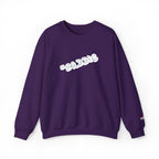 Cloud Script Crewneck Sweatshirt — White Script Logo Cozy Pullover Printify Sweatshirt  314 Originals