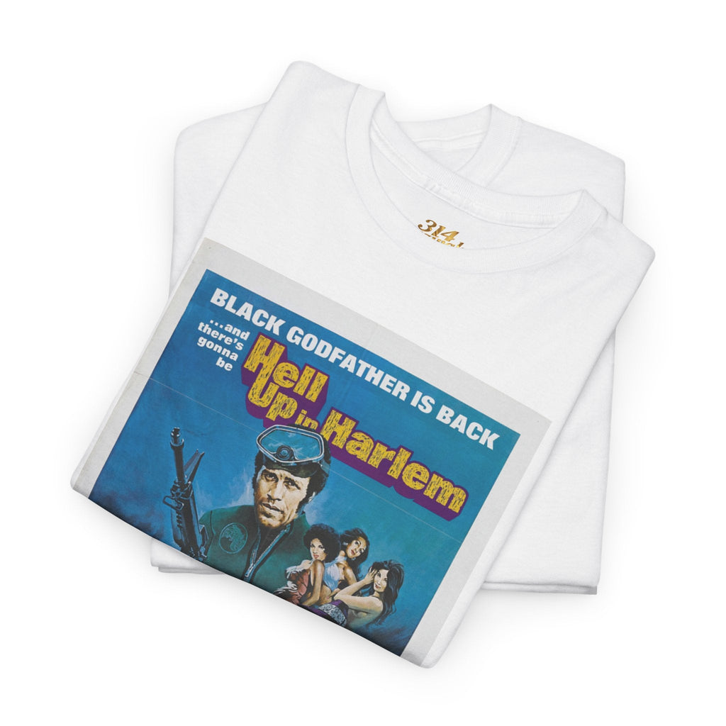 'Hell Up in Harlem' Retro Blaxploitation Graphic Tee Printify T-Shirt  314 Originals