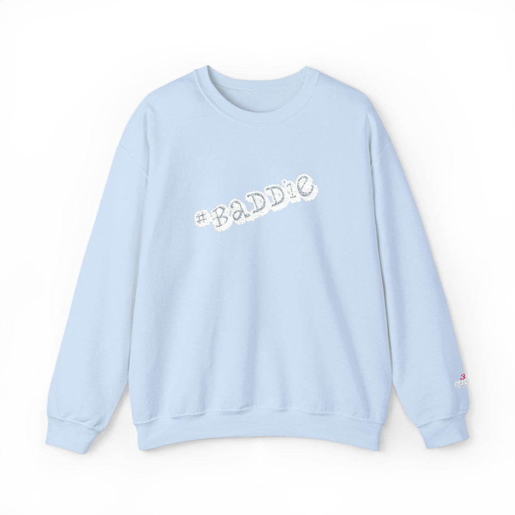 Cloud Script Crewneck Sweatshirt — White Script Logo Cozy Pullover Printify Sweatshirt  314 Originals