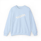 Cloud Script Crewneck Sweatshirt — White Script Logo Cozy Pullover Printify Sweatshirt  314 Originals