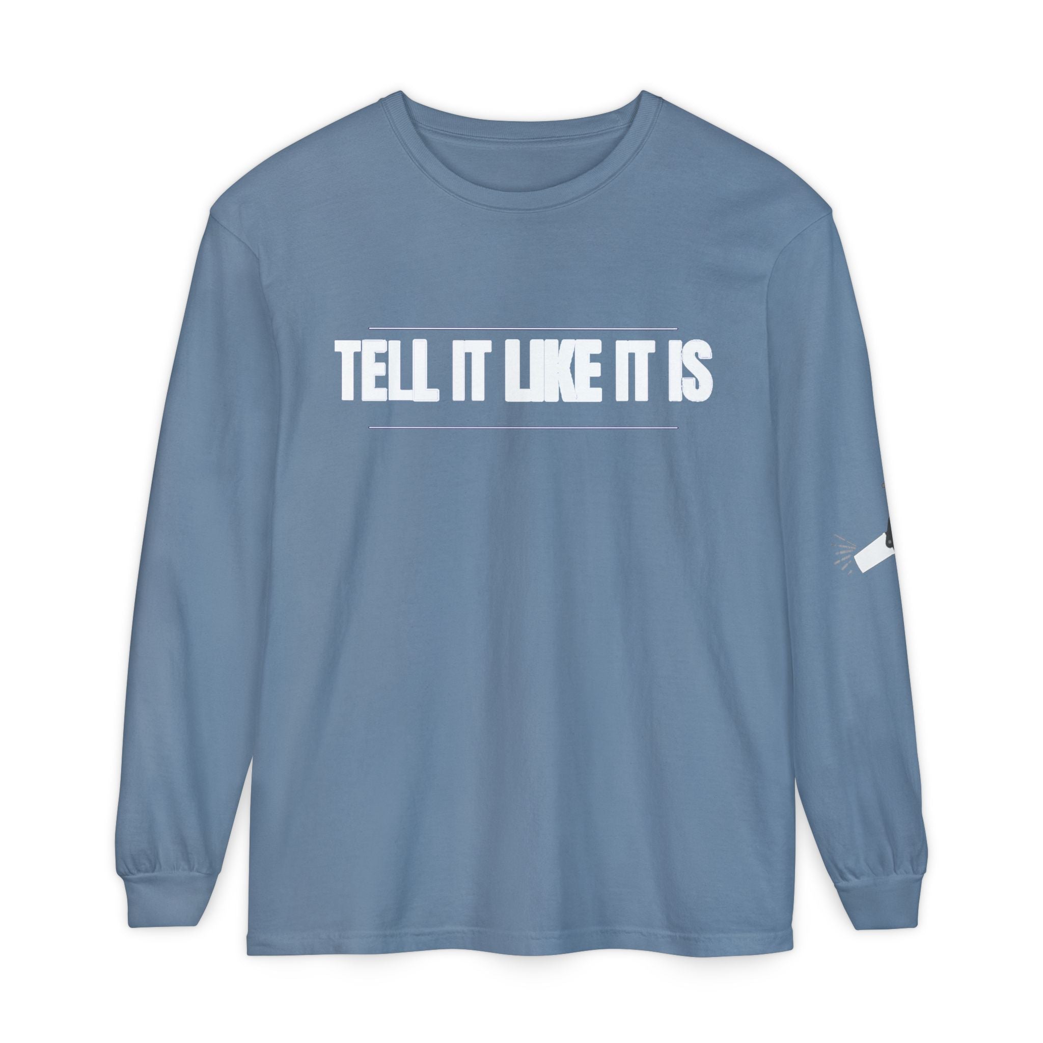 Tell It Like It Is Long Sleeve Tee — "No Scripts... No Filters... No Bullsh*t" Statement Shirt Printify Long-sleeve  314 Originals