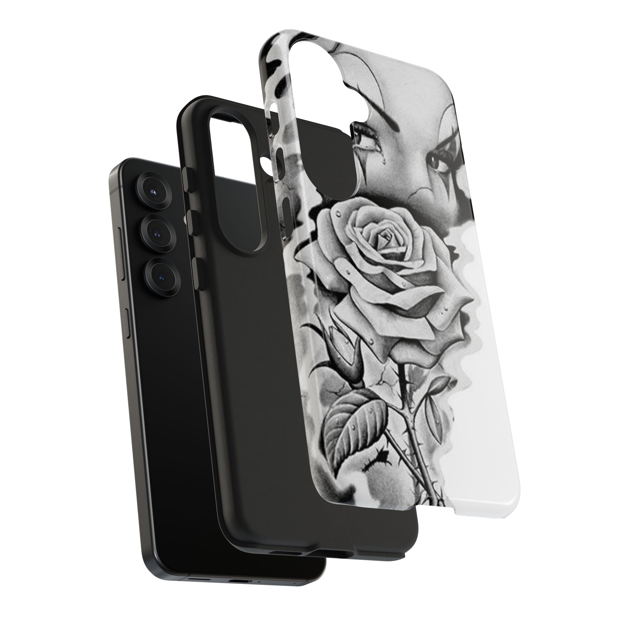 Noir Clown Face with Rose Shockproof Phone Cover - 314 Originals