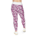 Pink Camo Plus Size Leggings — Subtle Side Script Graphic, Comfortable Everyday Activewear - 314 Originals