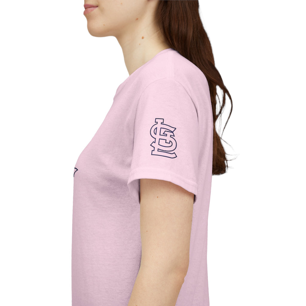 The Lou Script Pink Tee — Vintage Script Graphic T-Shirt - 314 Originals