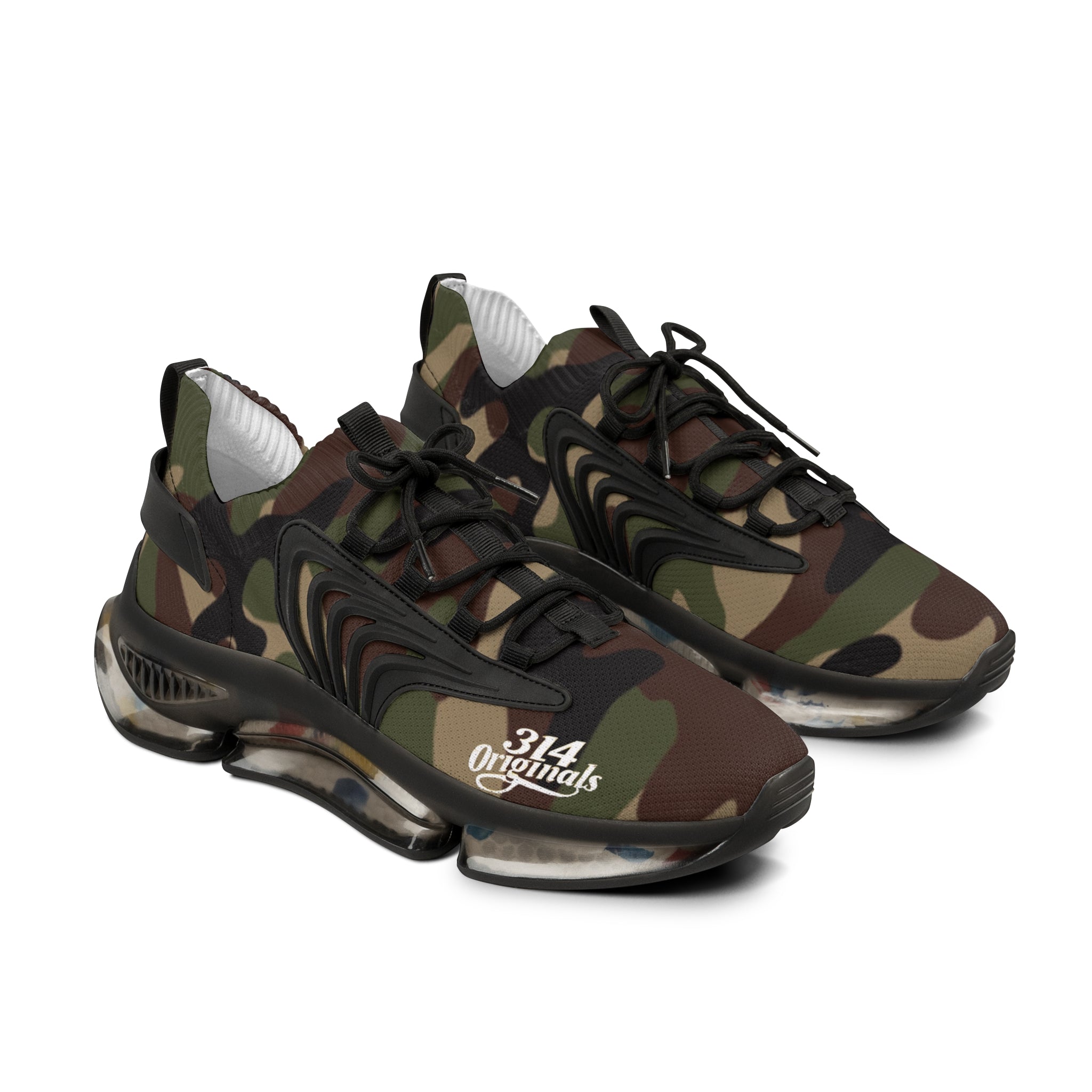 Men's Camo Mesh Sneakers — Lightweight Breathable Running Shoes with '314 Originals' Design - 314 Originals