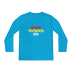 "Mom's Favorite Kid" Youth Long Sleeve Tee —Colorful Retro Design - 314 Originals