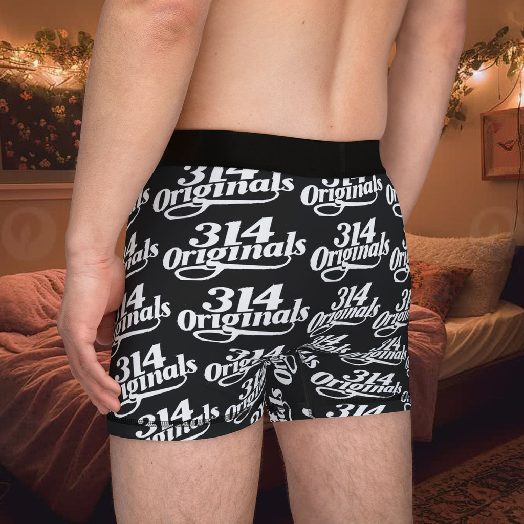 314 Originals Men’s Boxer Briefs — All-Over Logo Print - 314 Originals