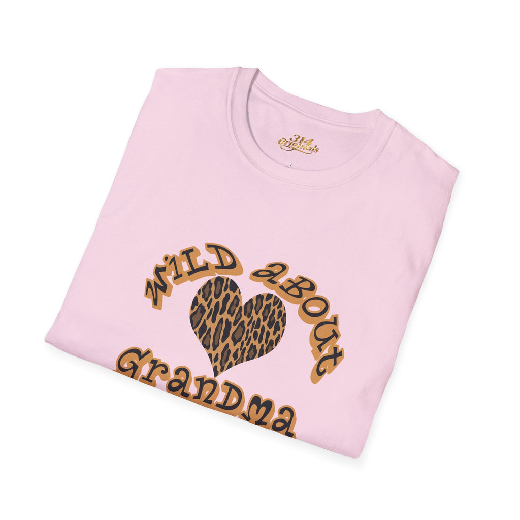 Wild About Grandma Leopard Heart T-Shirt Printify T-Shirt  314 Originals