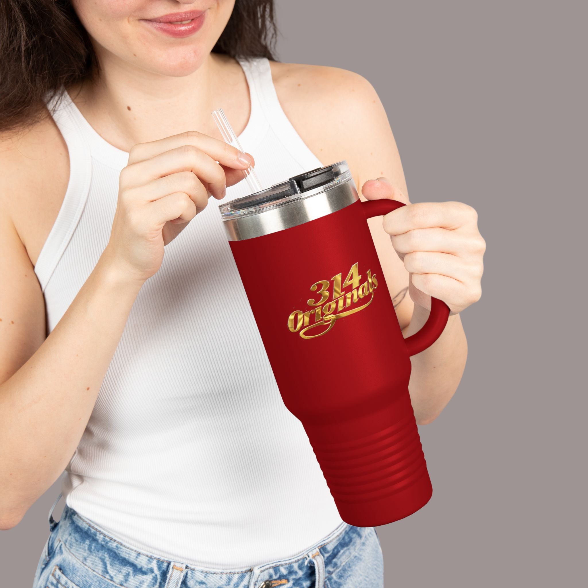 314 Originals Gold Script-40oz Insulated Travel Mug - 314 Originals