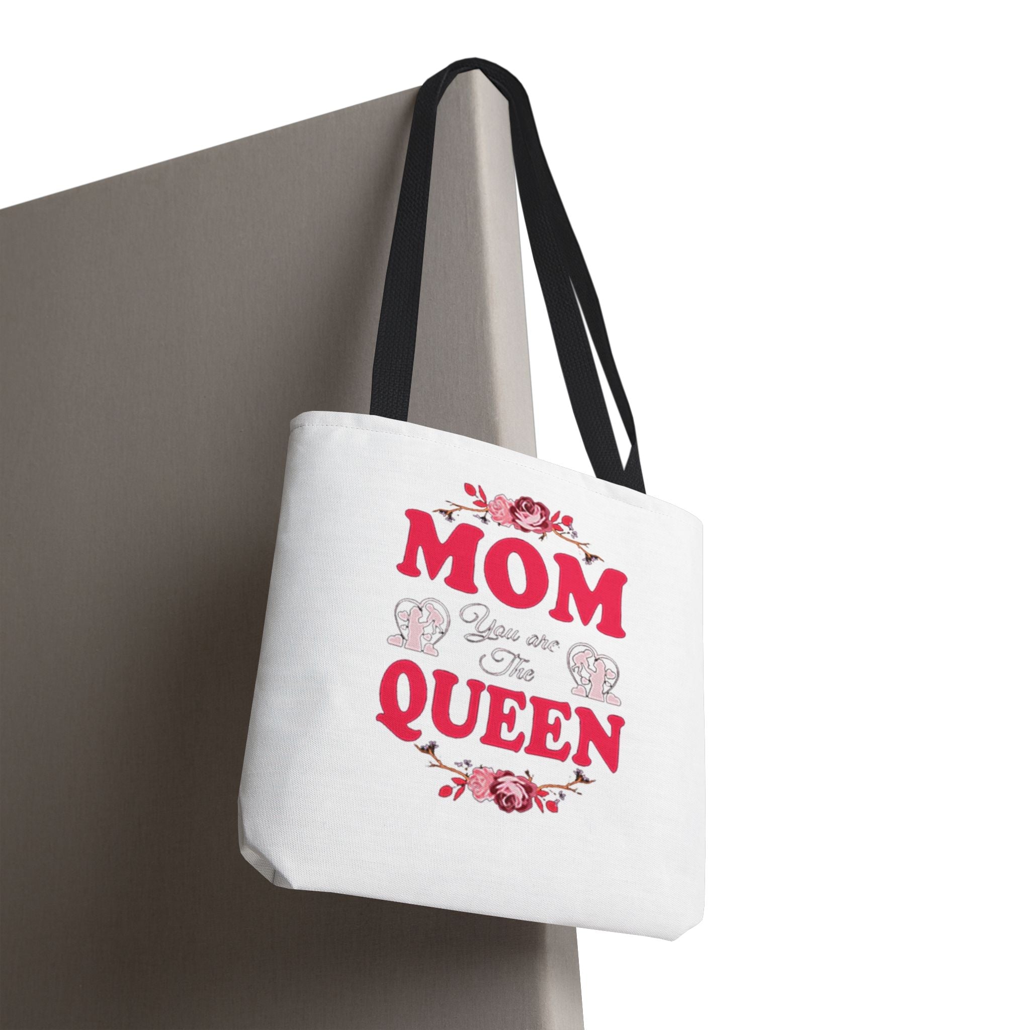 "Mom You're the Queen" Floral Mother's Day Tote Bag Printify Bags  314 Originals