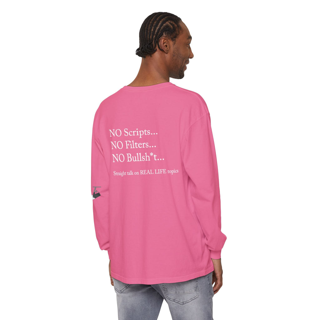 Tell It Like It Is Long Sleeve Tee — "No Scripts... No Filters... No Bullsh*t" Statement Shirt Printify Long-sleeve  314 Originals