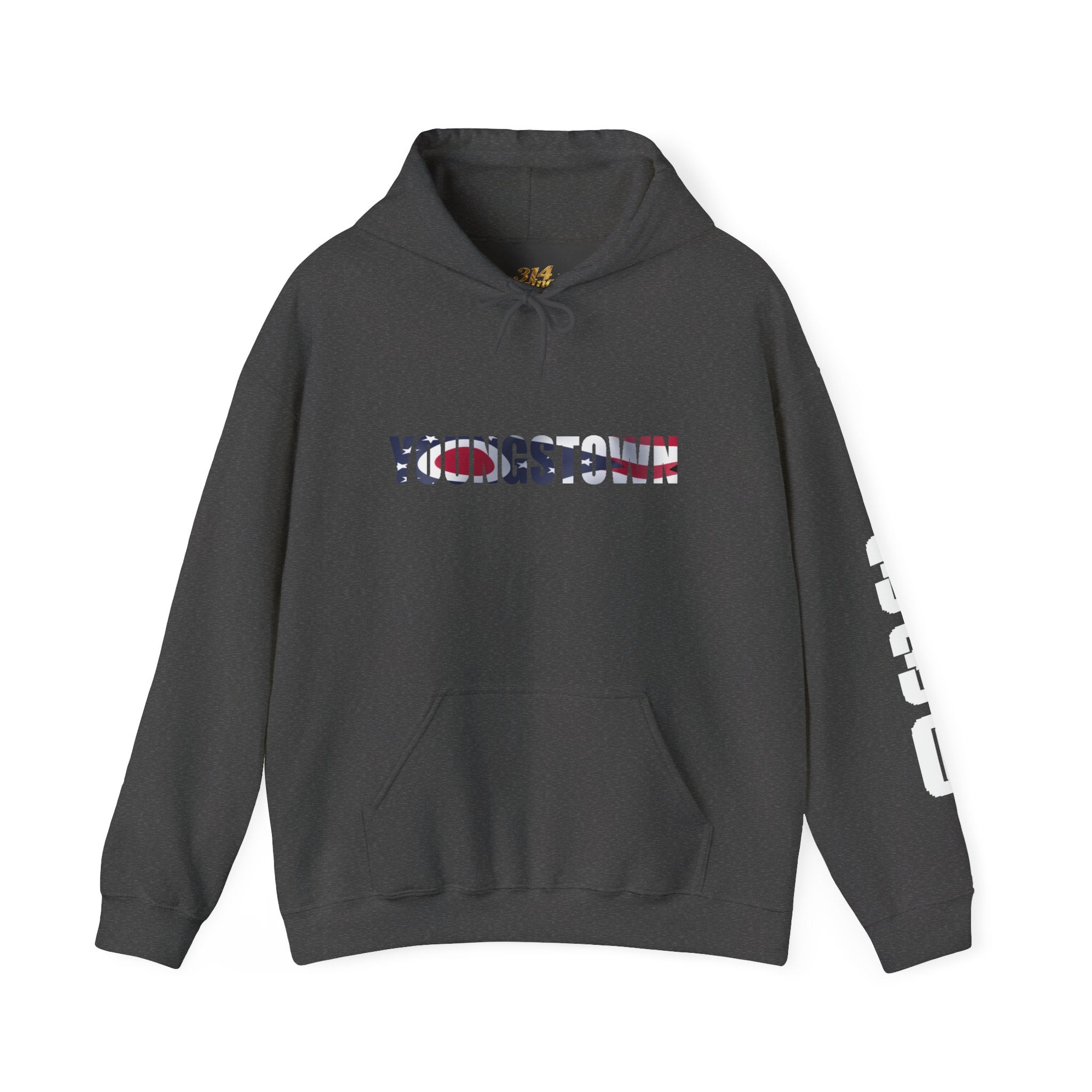 Ohio Flag Hoodie — State Outline with American Stars & Stripes Design - 314 Originals