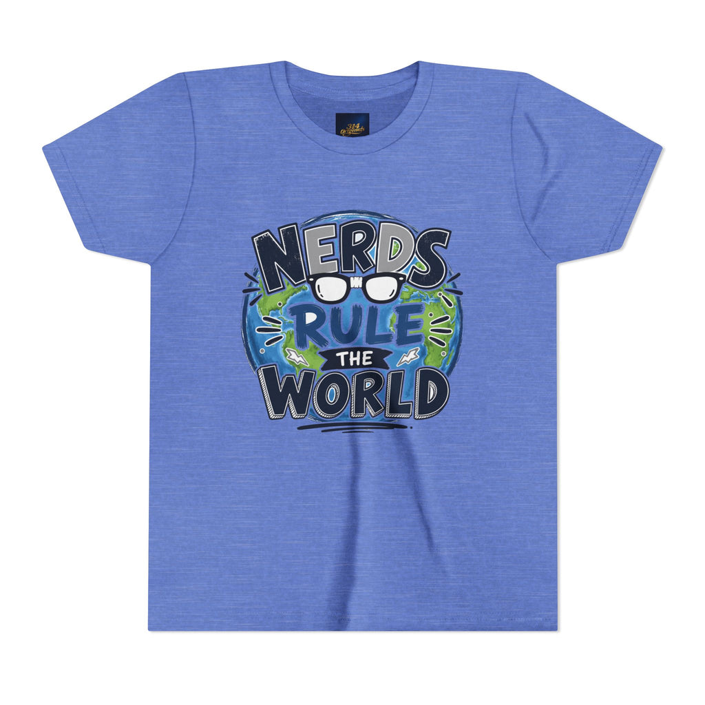 "Nerds Rule the World" Graphic Youth Girls Tee Shirt