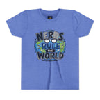 "Nerds Rule the World" Graphic Youth Girls Tee Shirt