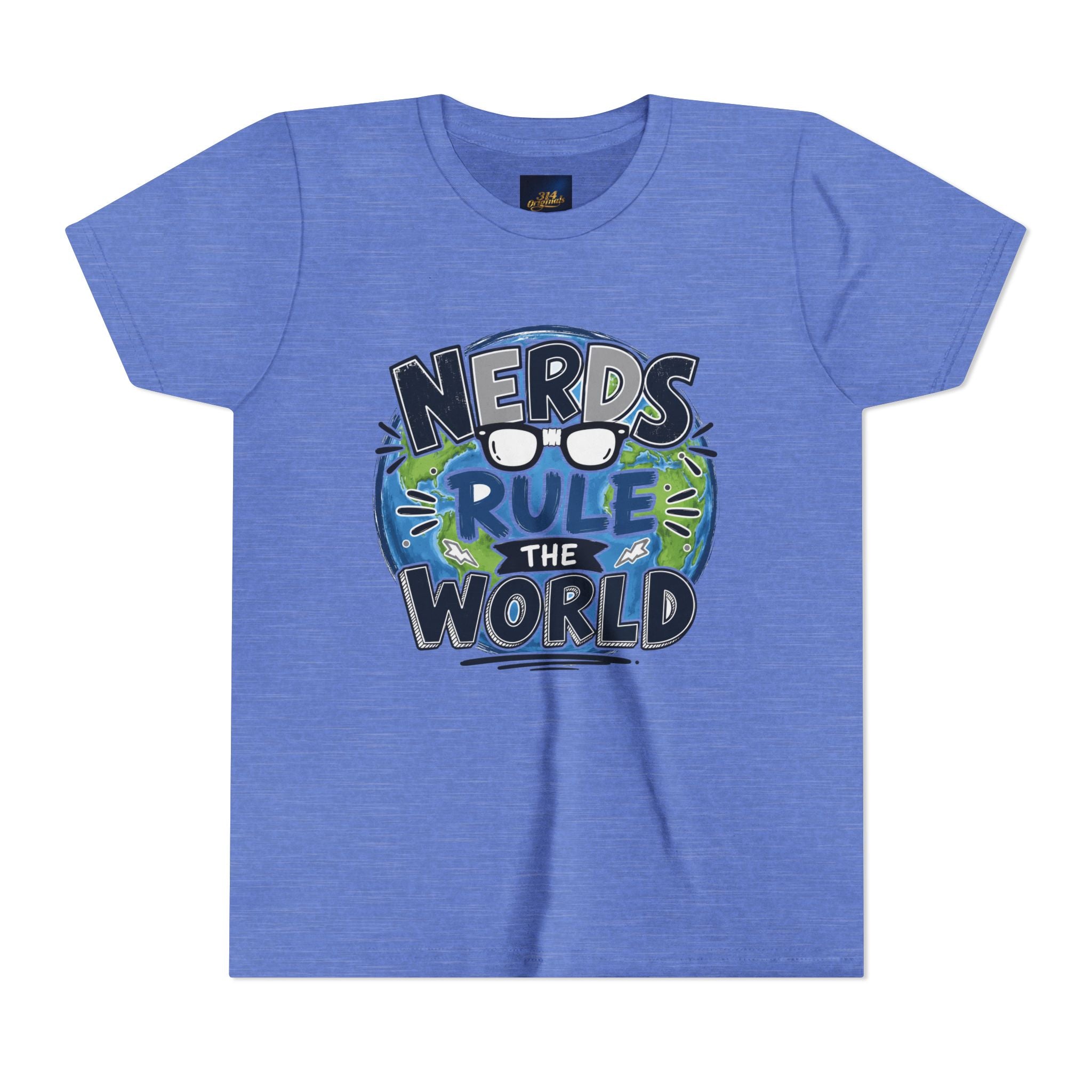 "Nerds Rule the World" Graphic Youth Girls Tee Shirt