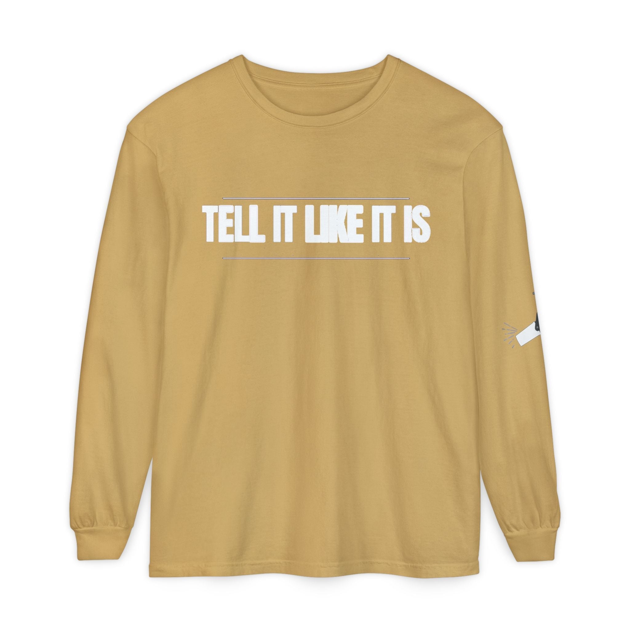 Tell It Like It Is Long Sleeve Tee — "No Scripts... No Filters... No Bullsh*t" Statement Shirt Printify Long-sleeve  314 Originals