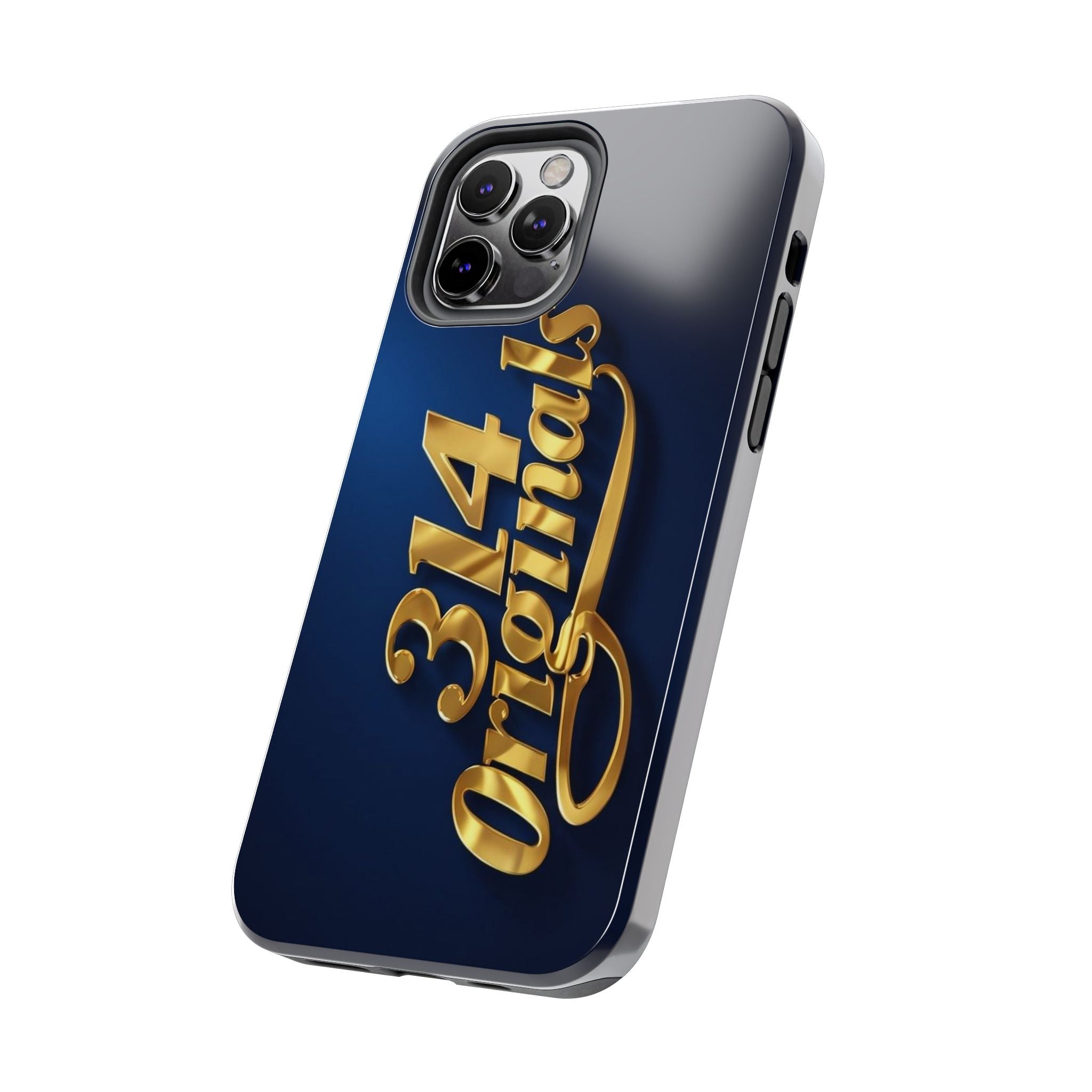 "314 Originals" Gold Script on Navy Tough Protective Case Printify Phone Case  314 Originals
