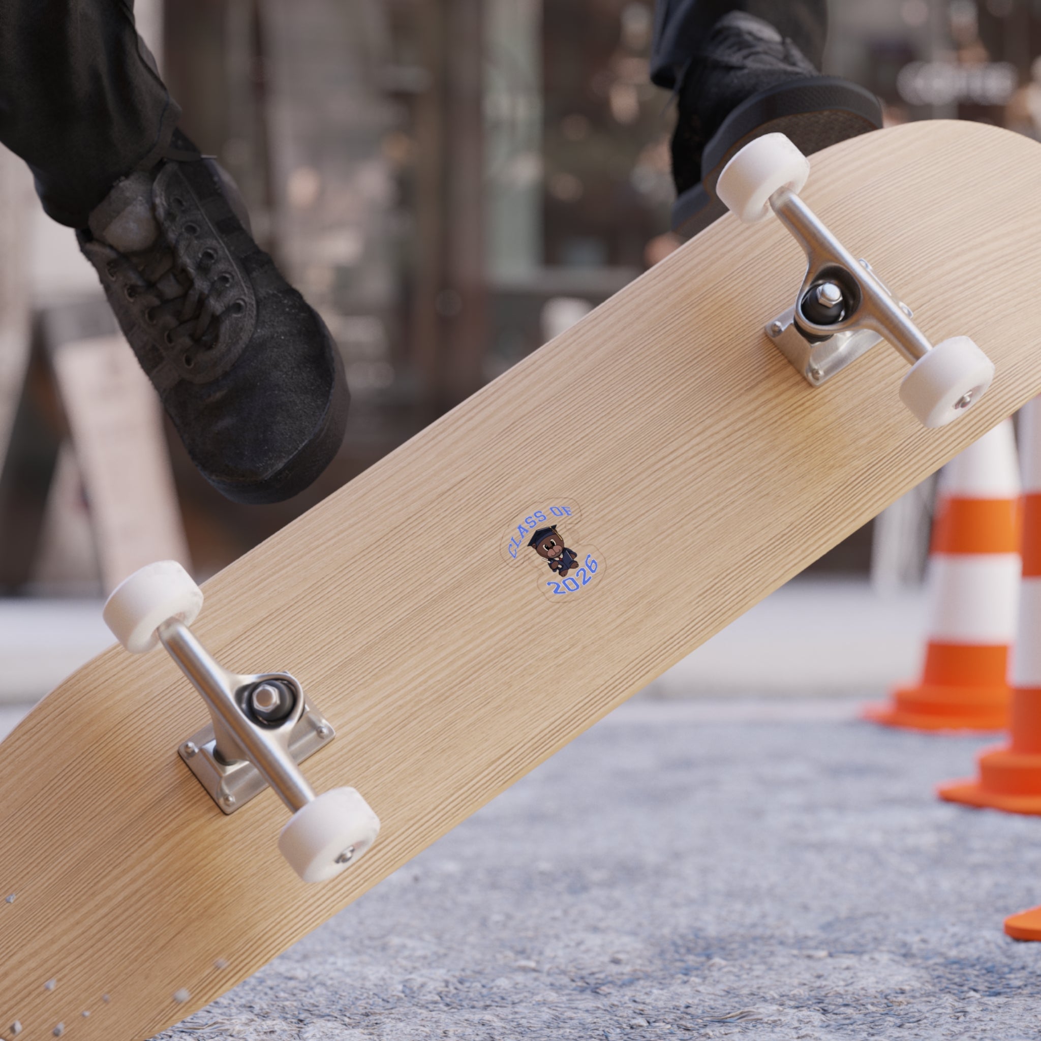 Class of 2026 Graduation Bear Sticker — Transparent Die-Cut Outdoor Sticker