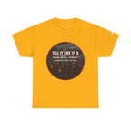 Tell It Like It Is Podcast — Bold City Skyline Statement T-Shirt Printify T-Shirt  314 Originals