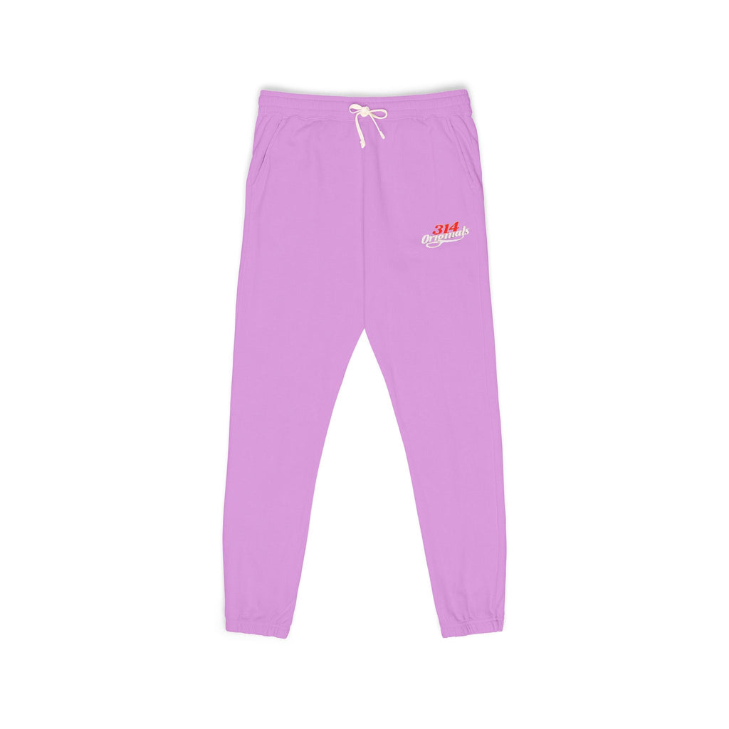 Fleece Sweatpants with Retro Script Chest Logo Printify Trousers  314 Originals
