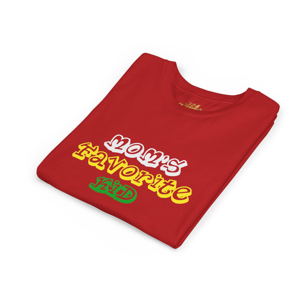 Girl's "Favorite Kid" Retro Yellow & Green Graphic T-Shirt