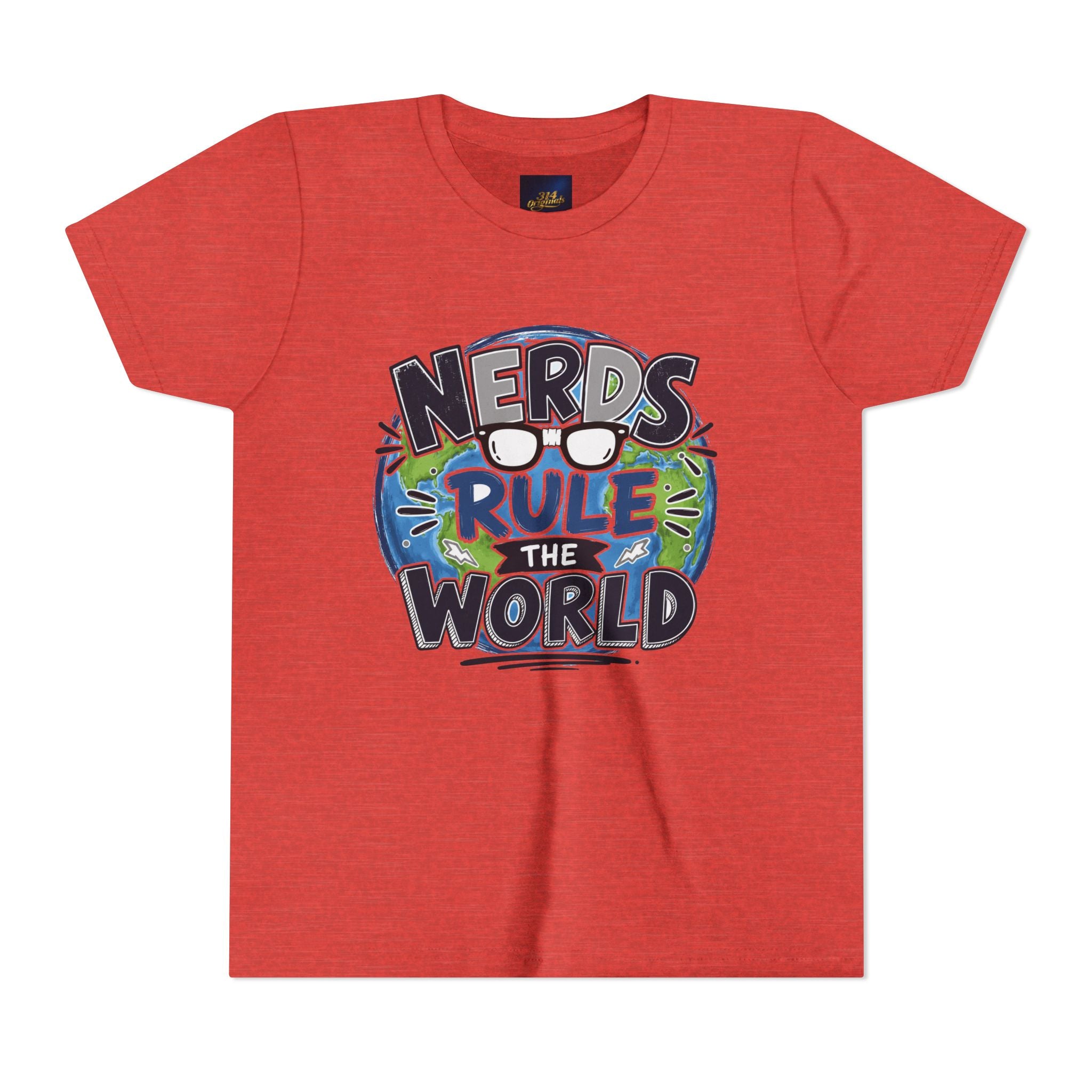 "Nerds Rule the World" Graphic Youth Girls Tee Shirt