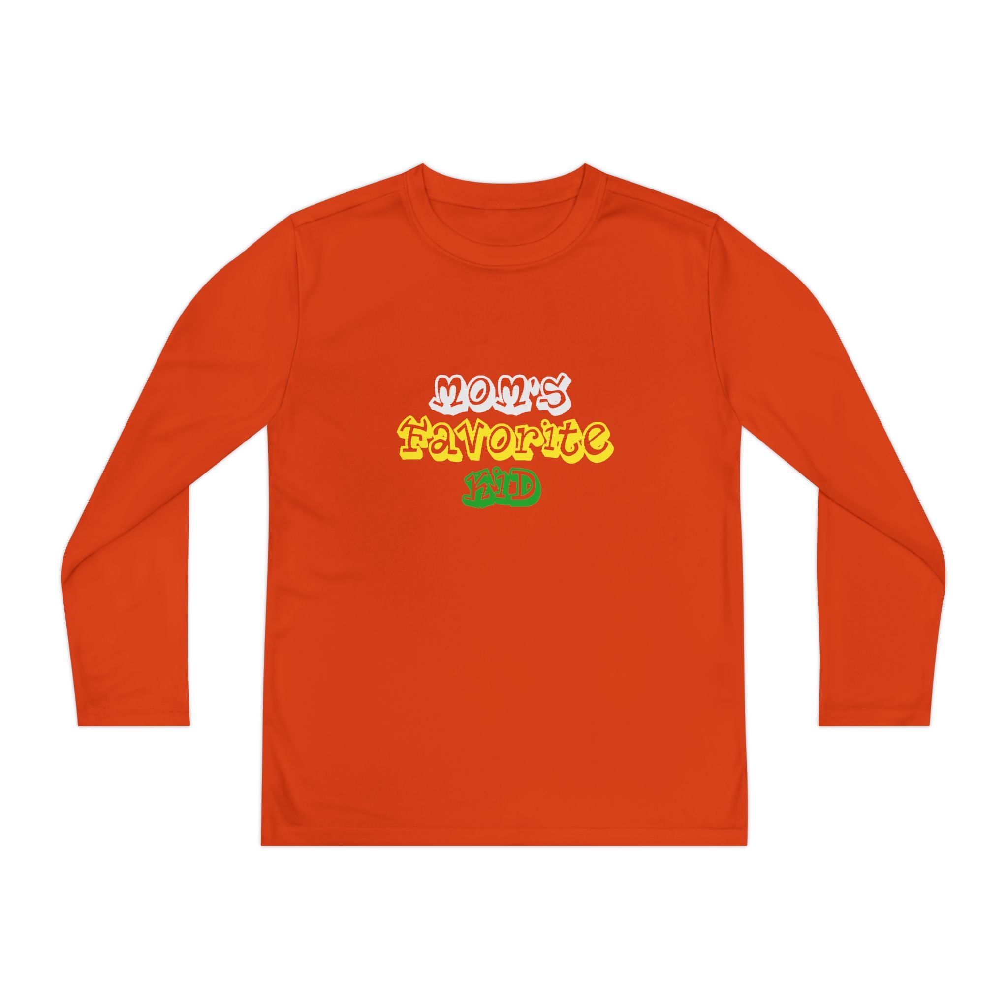 "Mom's Favorite Kid" Youth Long Sleeve Tee —  Retro Graphic