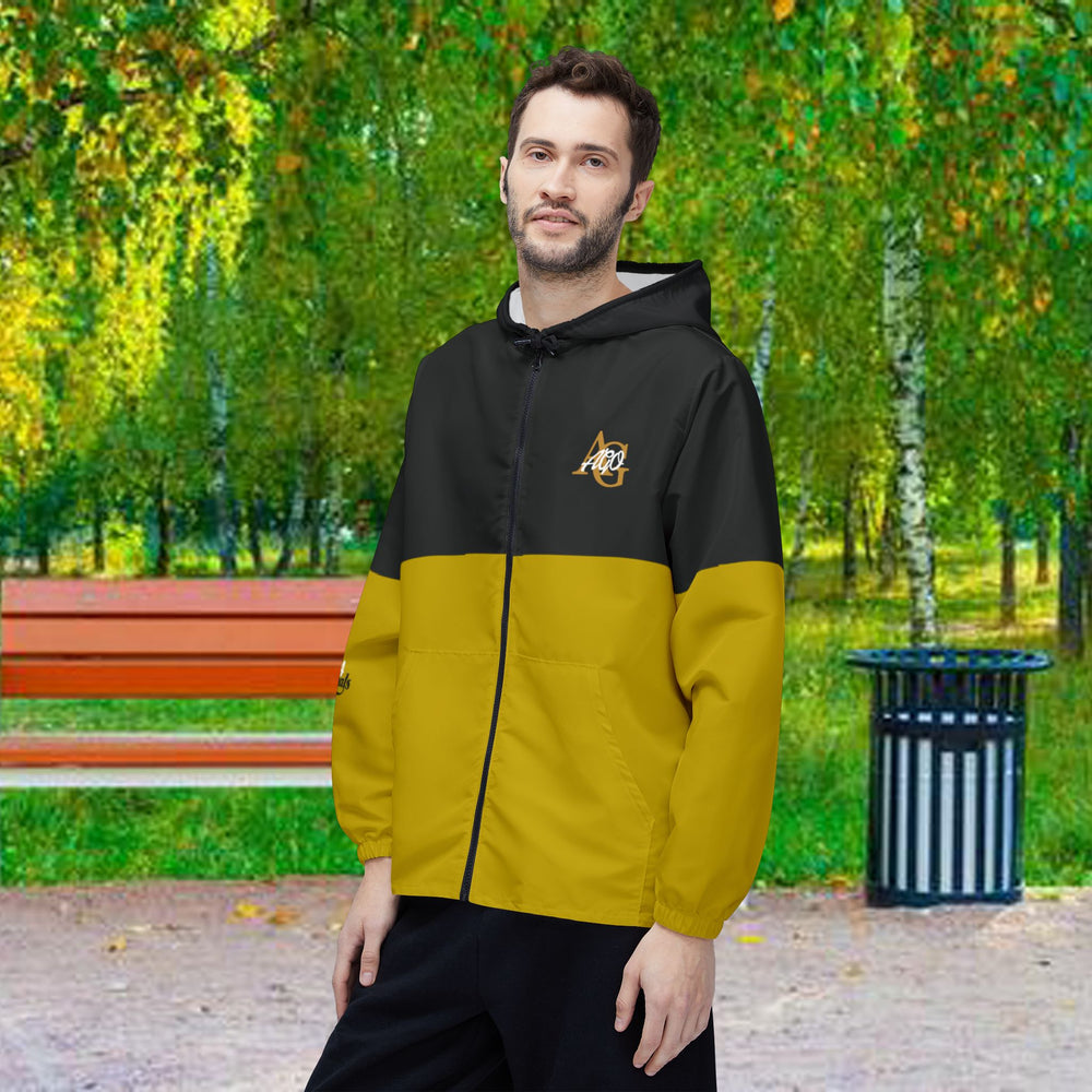 AGO Color block Hooded Windbreaker Jacket — Lightweight Zip-Up - 314 Originals