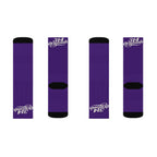 Purple Sublimation Socks with '314 Originals' Script — Athletic Crew Socks - 314 Originals