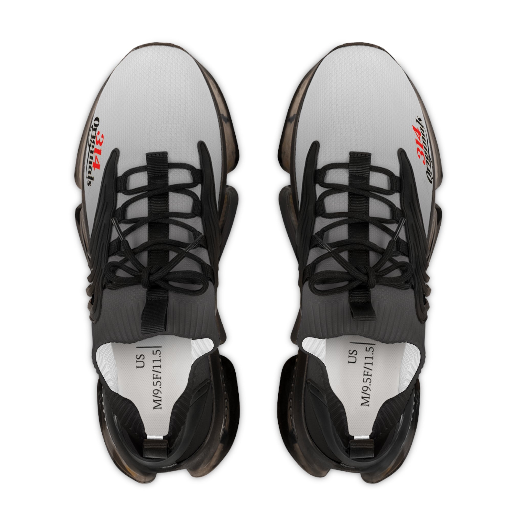 Men's Black and Smoke Mesh Sneakers — Breathable Lightweight Running Shoes with 314 Originals Accent - 314 Originals