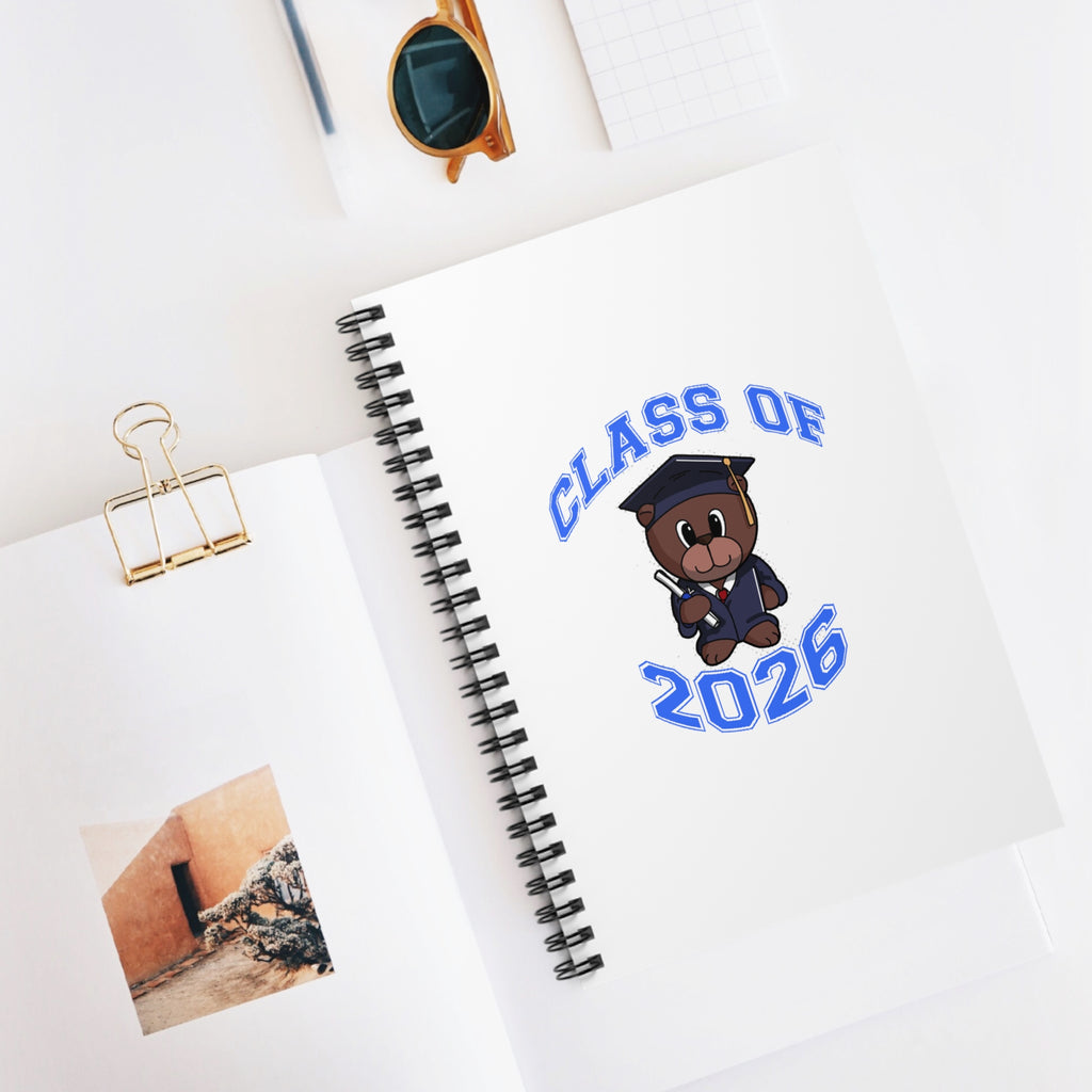 Class of 2026 Graduation Notebook — Cute Bear Grad Spiral Notebook